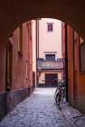 Sweden-Stockholm-Gamla Stan-Old Town-Royal Palace-old town street Art Print